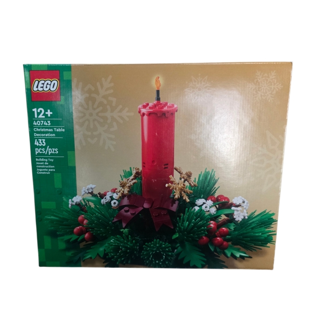 Lego 40743 Christmas Table Decoration Candle Set Holiday Topper 433 pcs NIB